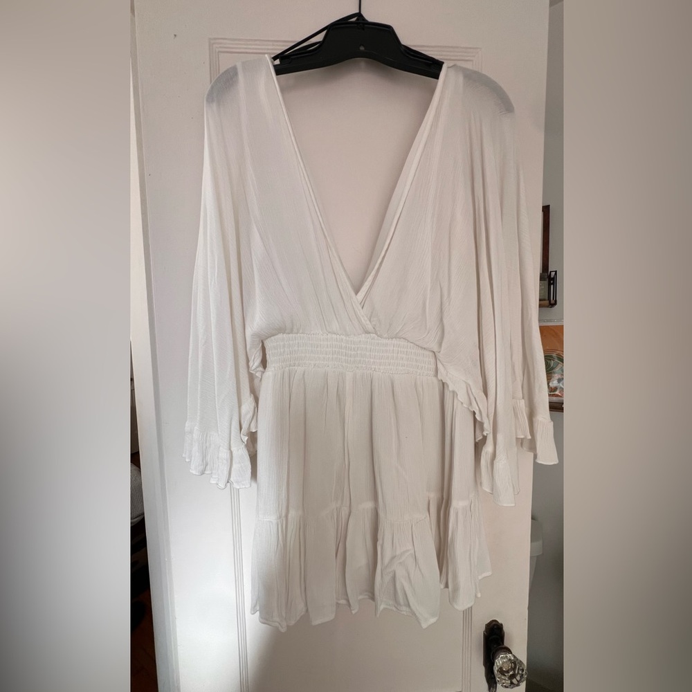 White dress with built in shorts